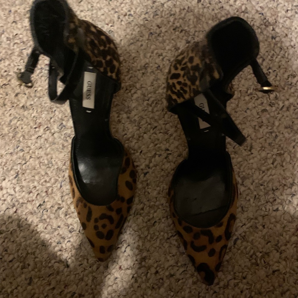 Women heels..size.  9 color: turquoise, black & leopard heels, black dress boots